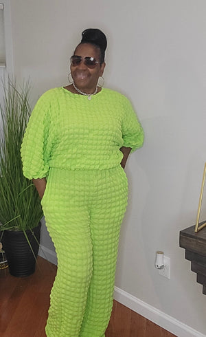 Simple Twist Lime Pant Set