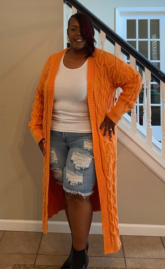Orange Ice Cardigan