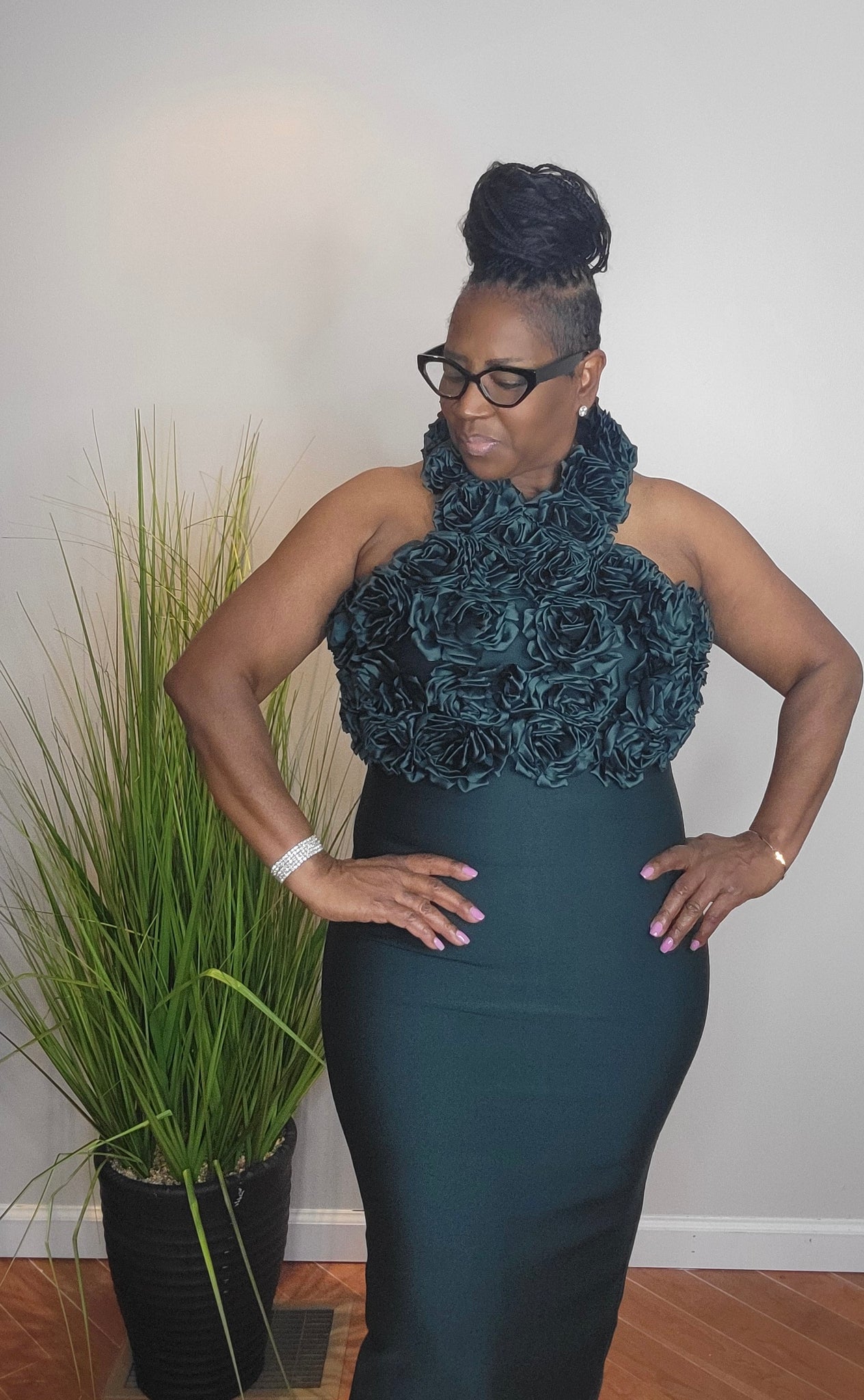 Raven (hunter green) Dress