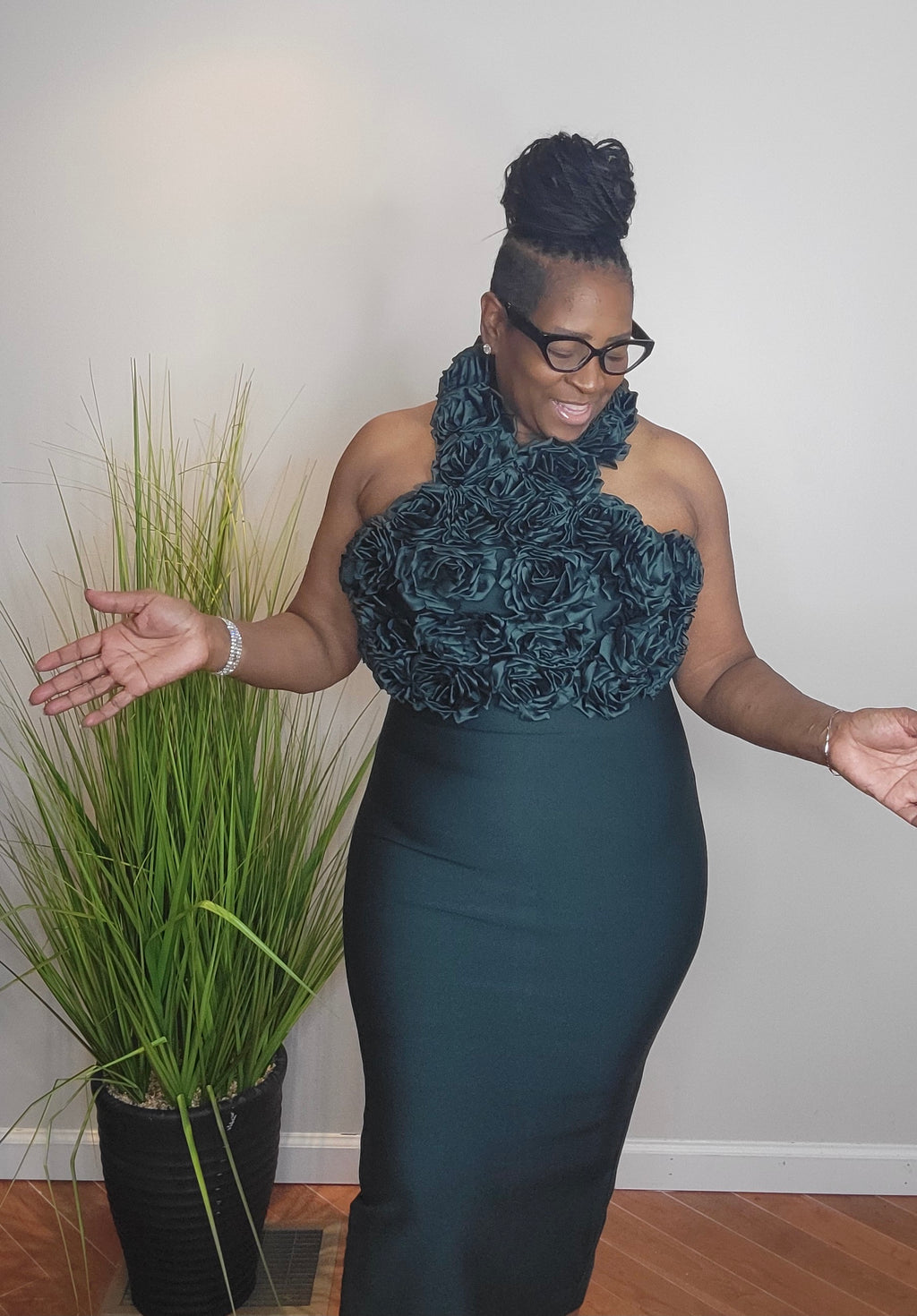 Raven (hunter green) Dress